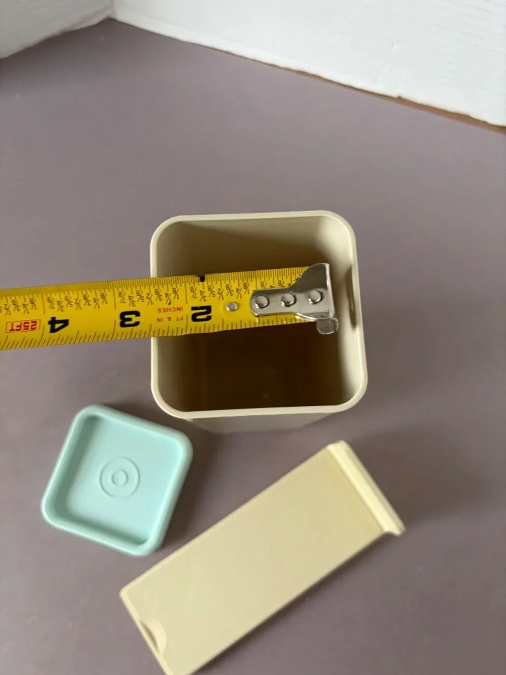 Tupperware Modular Mate Rectangle Storage Container With Lid & Pour Spout Beige
